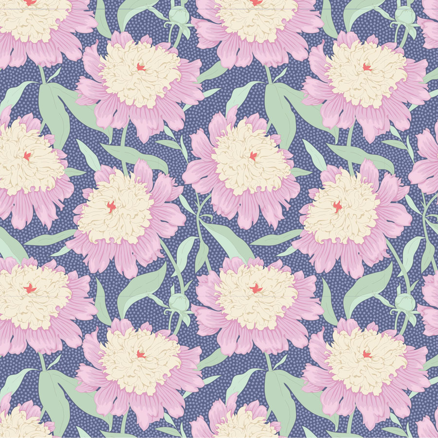 Bowl Peony Blue - 100320